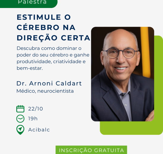 Dr. Arnoni Caldart ministra palestra gratuita na ACIBALC